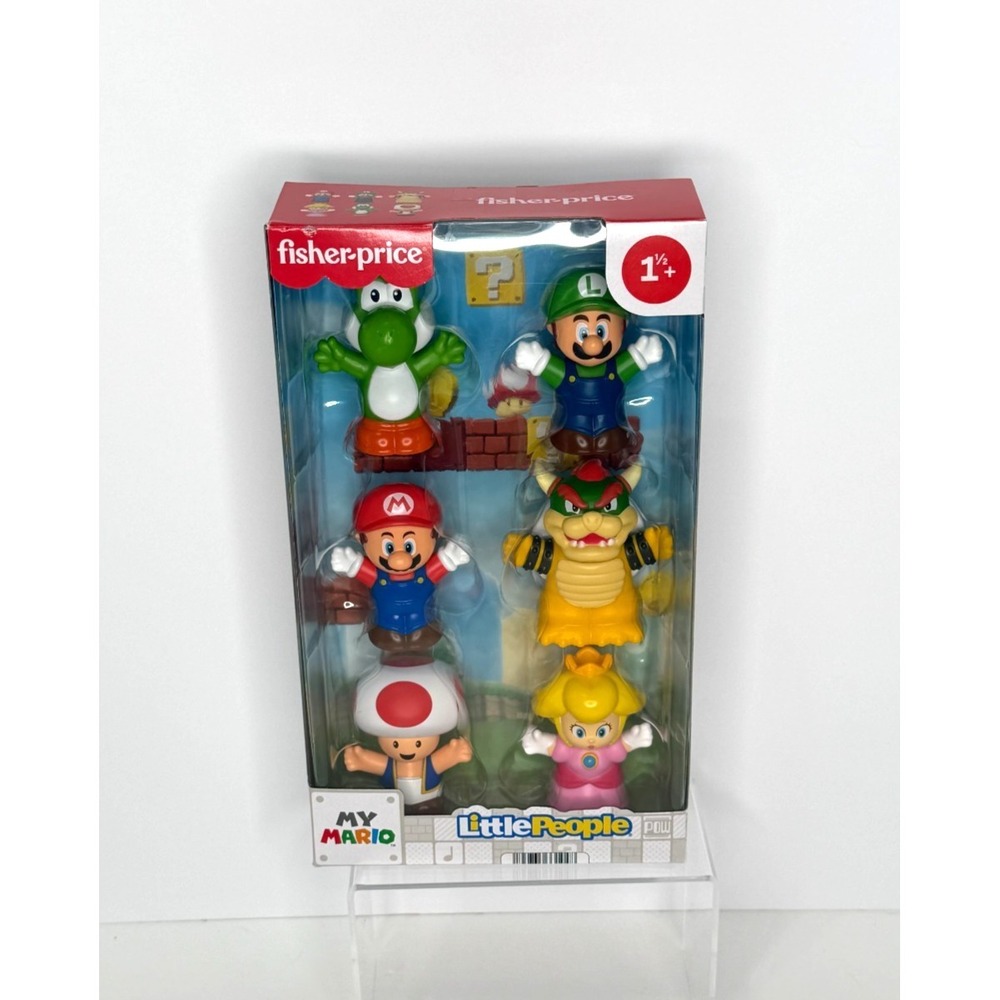 Fisher Price Little People My Mario Bros Figures Nintendo NEW Sealed Box in hand